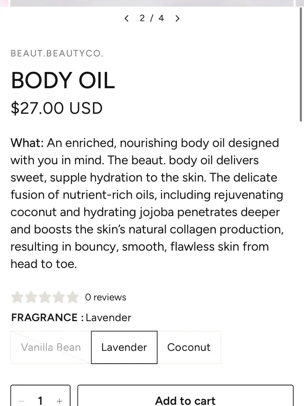 Beaut Lavender Body Oil